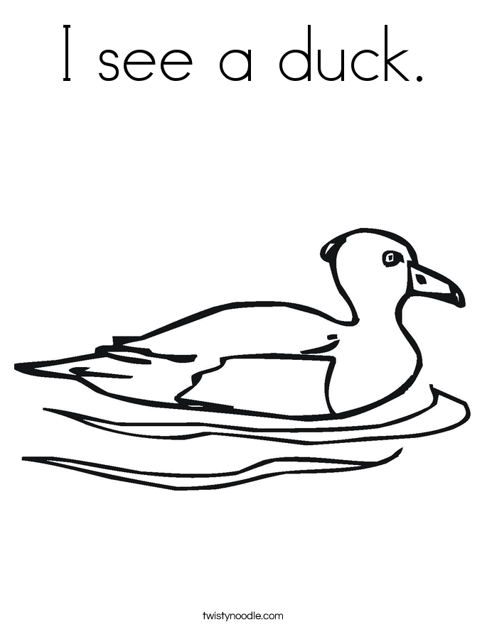 yellow duck coloring pages - photo #10