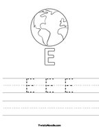 E E E Handwriting Sheet