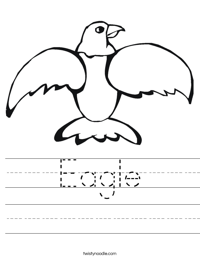 Eagle Worksheet - Twisty Noodle