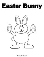Easter Bunny Coloring Page