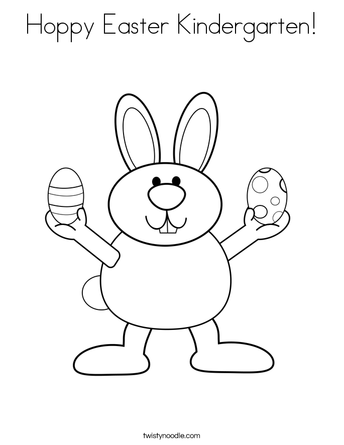 rabbit coloring pages for kindergarten kids - photo #35