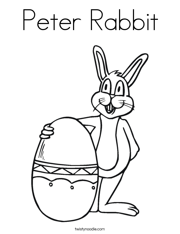 Peter Rabbit Coloring Page - Twisty Noodle