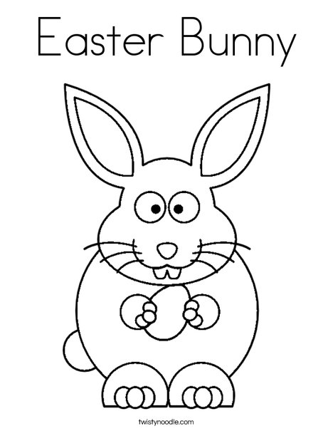 Easter Bunny Coloring Page - Twisty Noodle