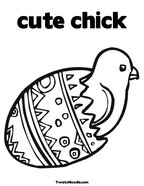 cute chick Coloring Page