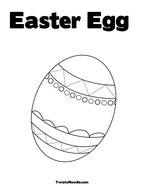 Easter Egg  Coloring Page
