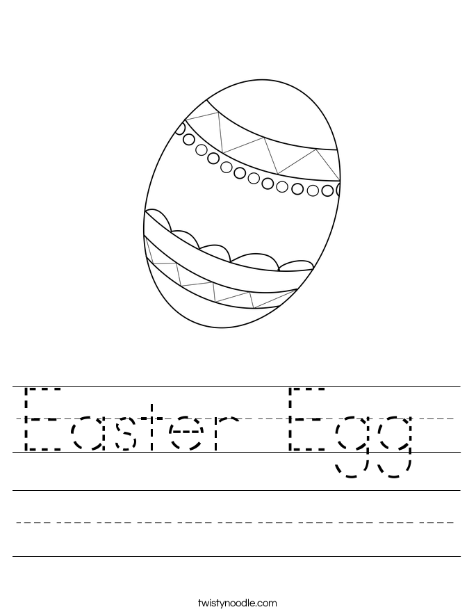 Easter Egg Worksheet - Twisty Noodle