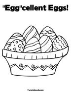 "Egg"cellent Eggs Coloring Page