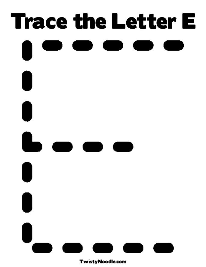 Tracing Letter E Coloring Sheet Coloring Pages