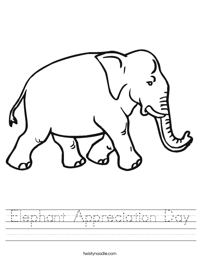 Elephant Coloring Page #5 Elephant Coloring Page #5