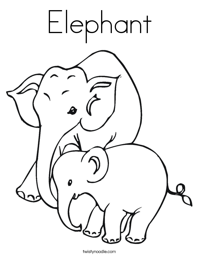 e elephant coloring pages - photo #41