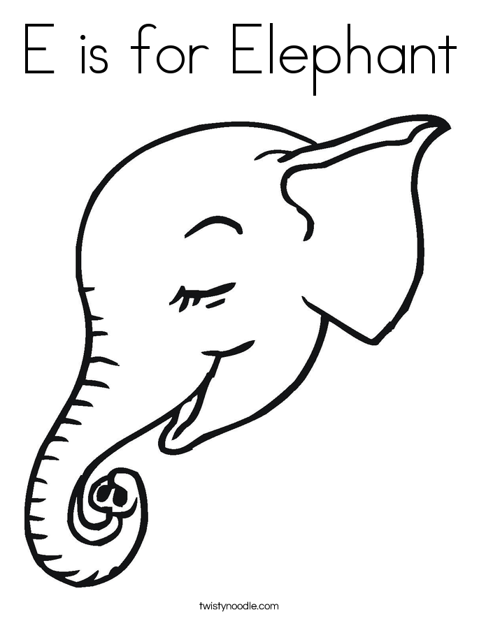 e elephant coloring pages - photo #20
