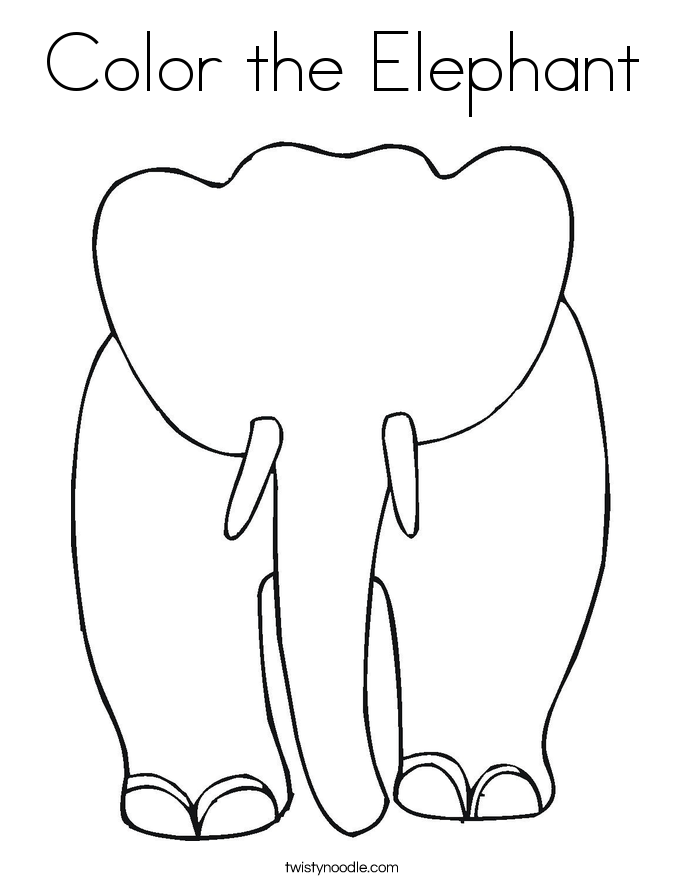 Color the Elephant Coloring Page - Twisty Noodle