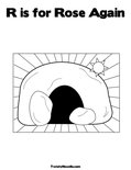 R is for Rose Again Coloring Page