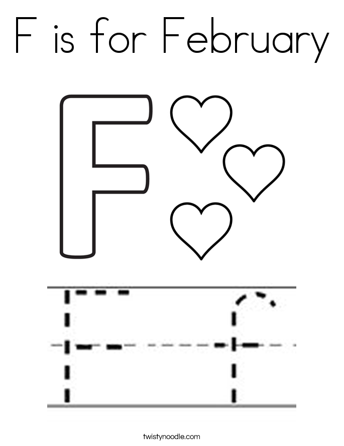 February Coloring Pages - Twisty Noodle February Coloring Pages - Twisty Noodle
