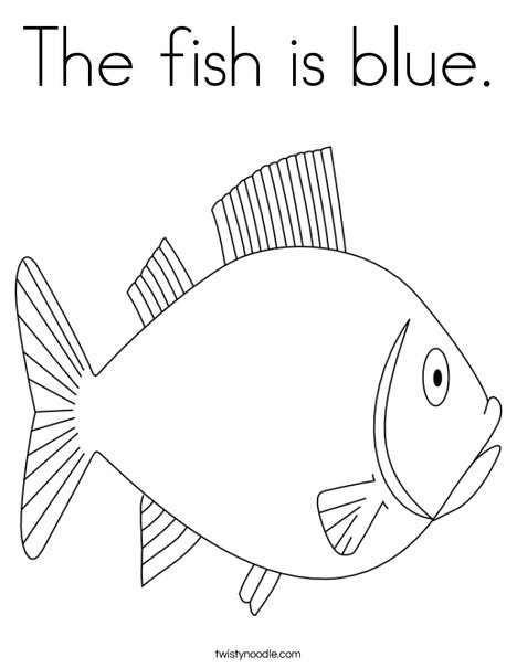 the fish is blue coloring page twisty noodle blue coloring sheets