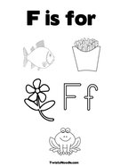 F is for  Coloring Page