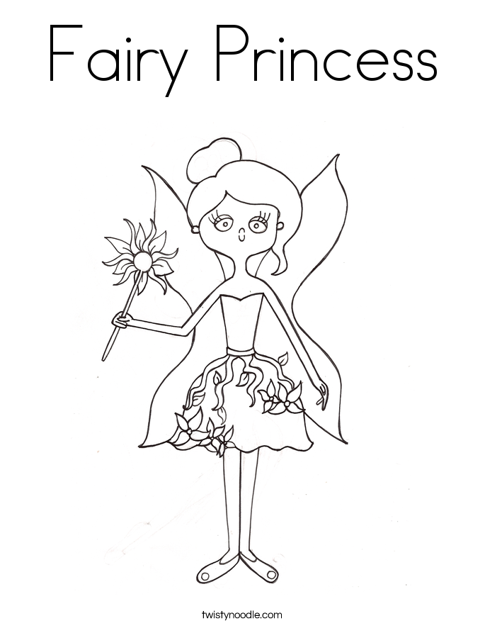 fairy princess coloring pages - photo #23