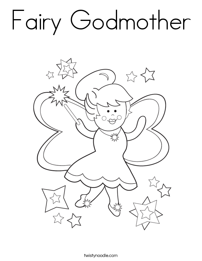 fairy godmother coloring pages print - photo #24