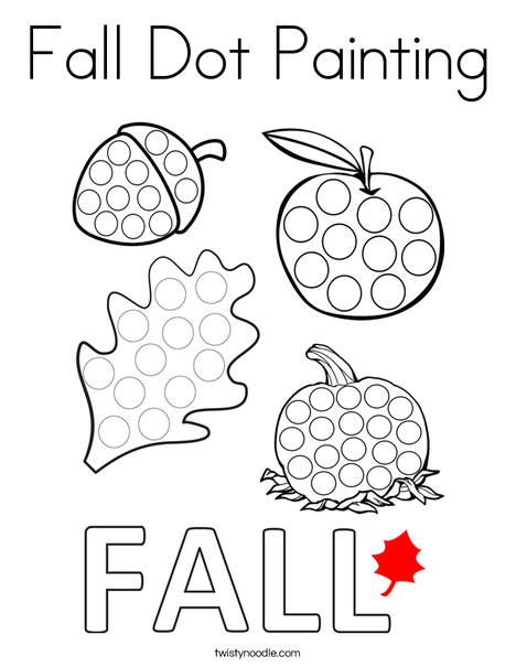 Fall Dot Painting Printables Fall Dot Painting Printables