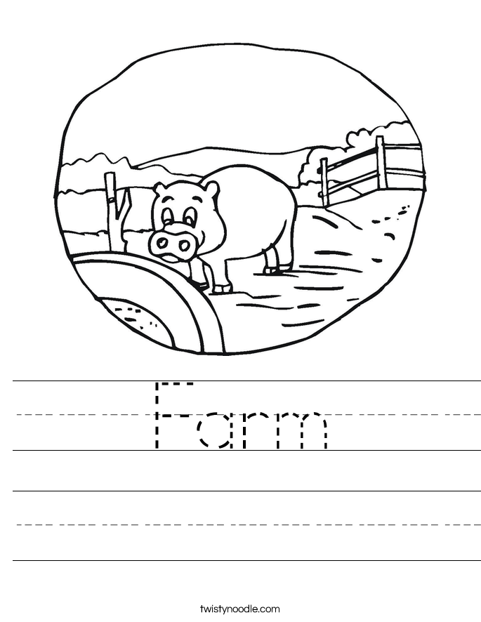 Farm Worksheet - Twisty Noodle