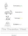 Fire Prevention Week Coloring Page - Twisty Noodle