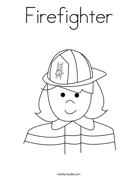 Firefighter Coloring Page - Twisty Noodle
