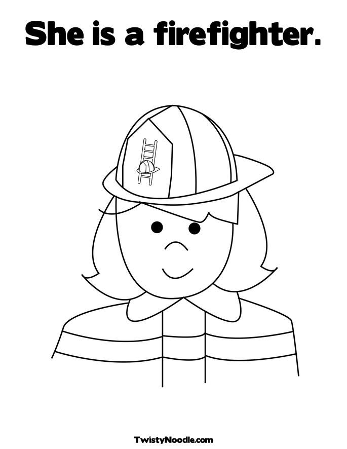 Firefighter uniform coloring pages