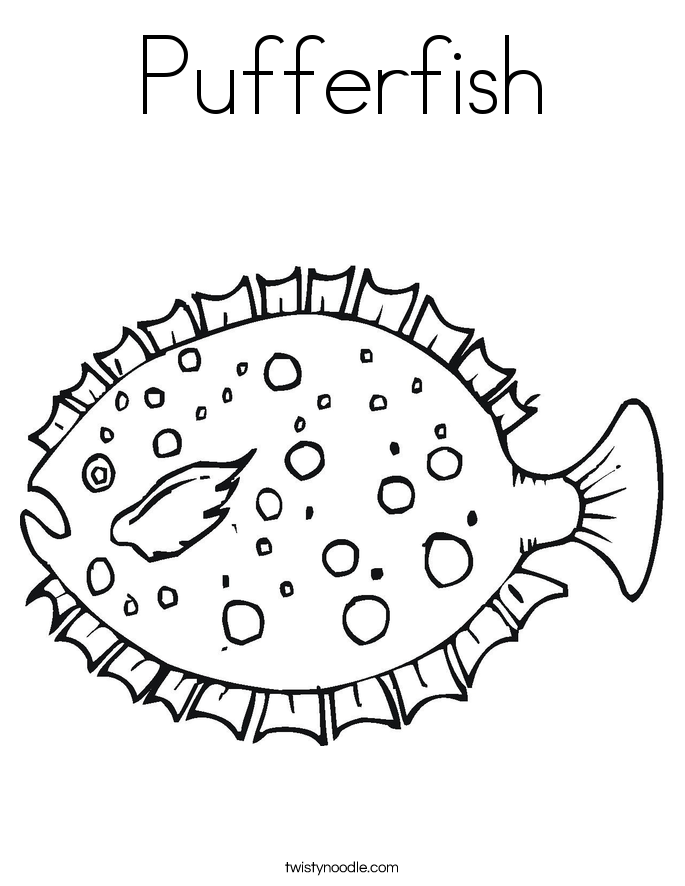 ocean puffer fish coloring pages free - photo #11