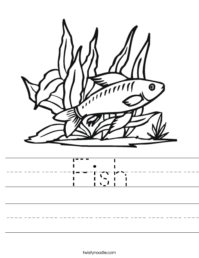 Fish Worksheet Twisty Noodle Fish Worksheet Twisty Noodle