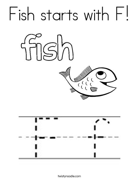 f for fish coloring pages - photo #23