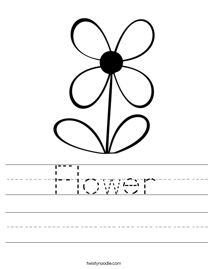 Flower Worksheet - Twisty Noodle