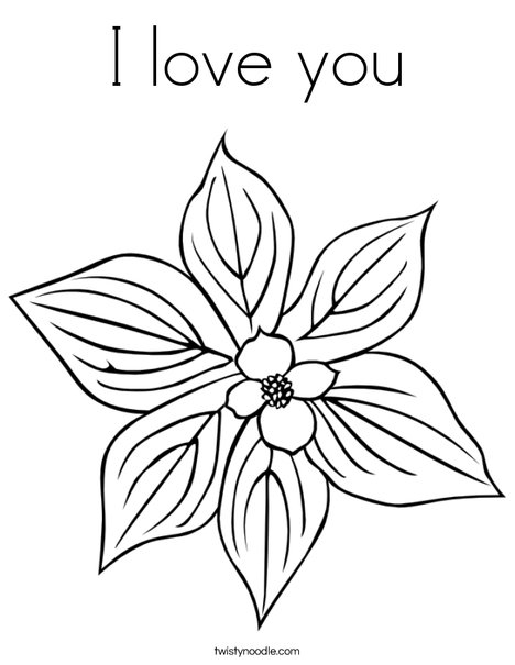 i love you coloring pages flowers - photo #7