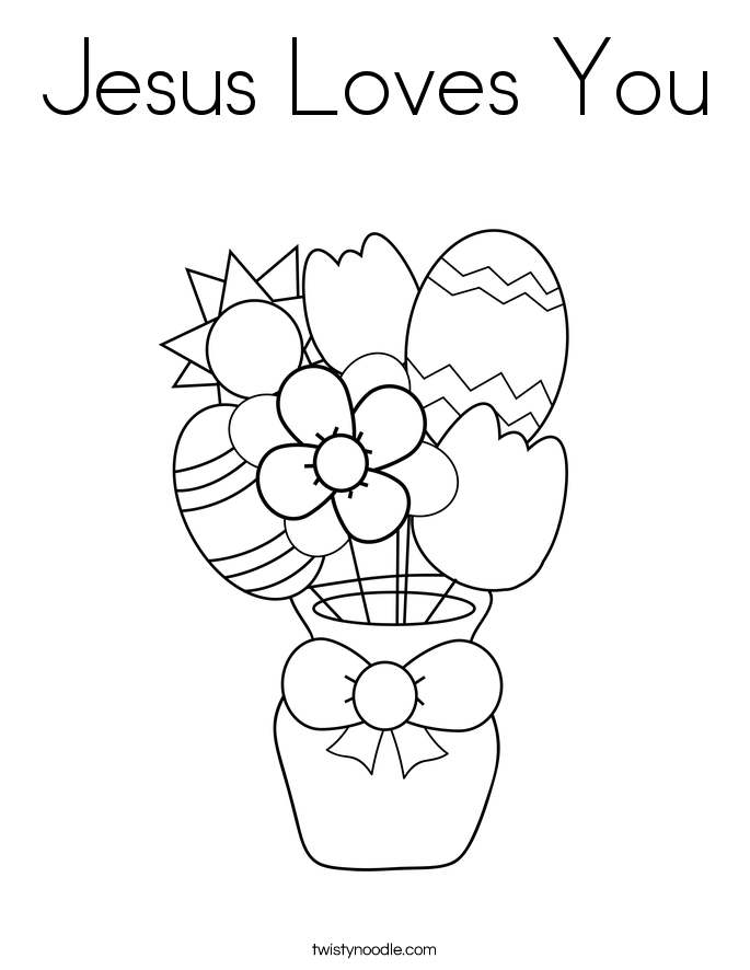 Jesus Loves You Coloring Page Twisty Noodle