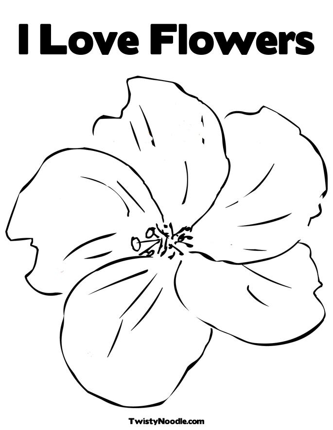 i love you coloring pages flowers - photo #4