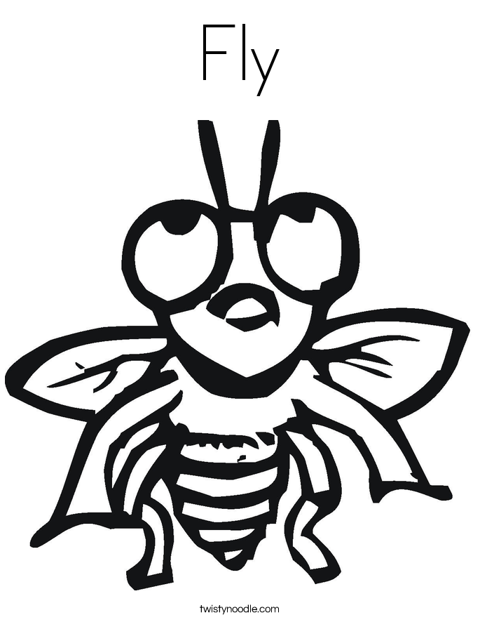 Fly Coloring Pages - Kidsuki