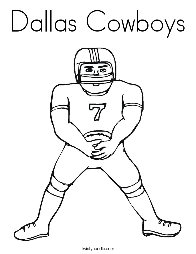 Dallas Cowboys Coloring Page - Twisty Noodle