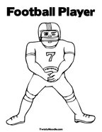 Football Player Coloring Page