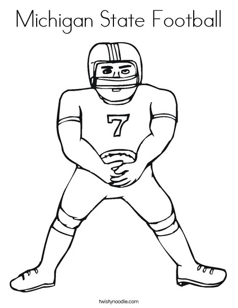 Michigan State Football Coloring Page - Twisty Noodle