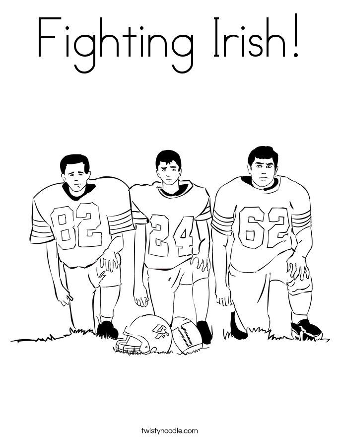 Fighting Irish Coloring Page - Twisty Noodle