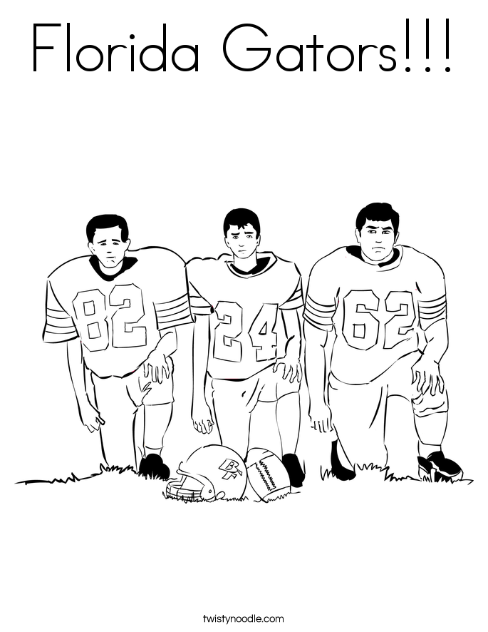 Florida Gators Coloring Page - Twisty Noodle