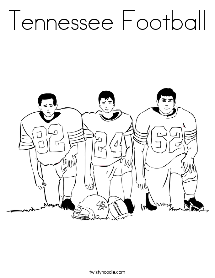 Tennessee Football Coloring Page - Twisty Noodle