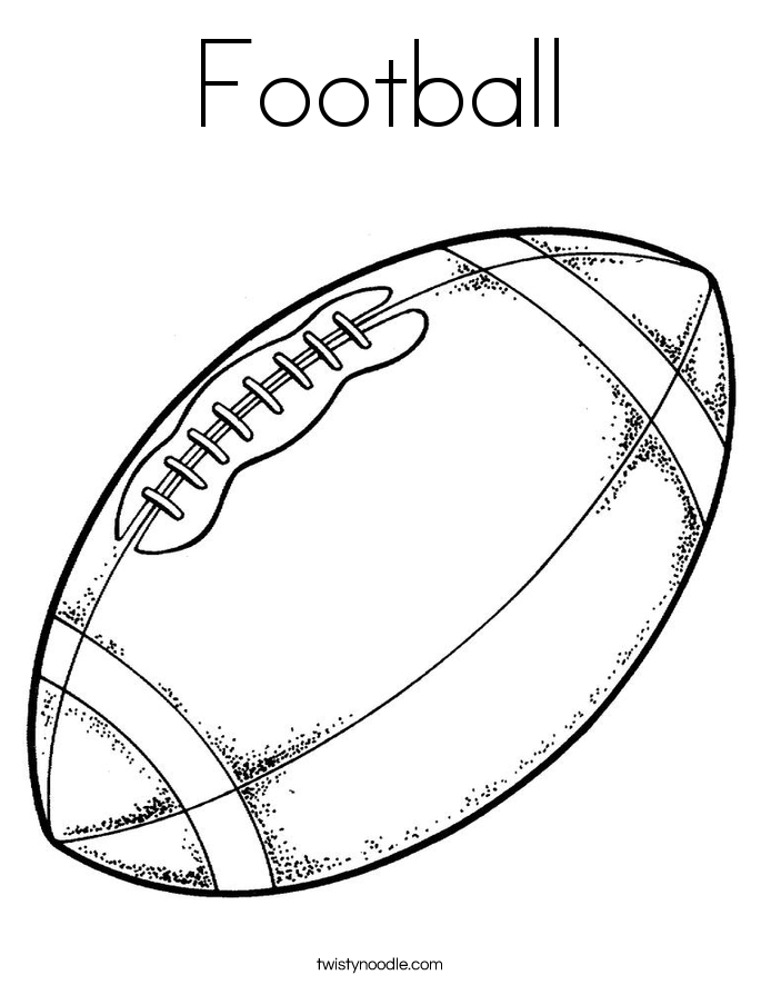 Football Coloring Page - Twisty Noodle