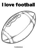 I love footballColoring Page