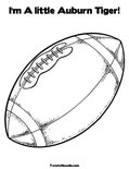 I'm A little Auburn Tiger!Coloring Page