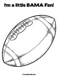 I'm a little BAMA Fan!Coloring Page