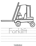 Forklift Handwriting Sheet