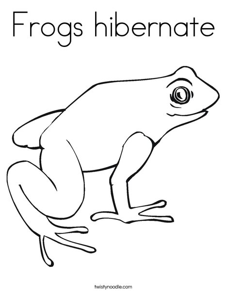 Frogs hibernate Coloring Page - Twisty Noodle