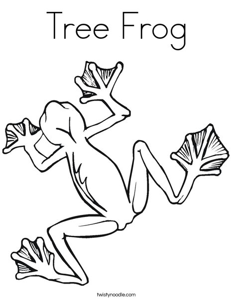 Tree Frog Coloring Page - Twisty Noodle