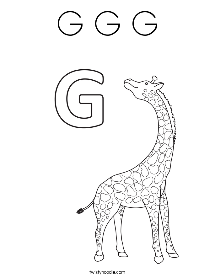 Giraffe Without Spots Page Coloring Pages