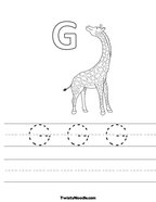 G G G Handwriting Sheet
